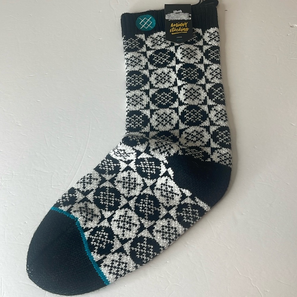 Stance Face Off Christmas Stocking Black and White